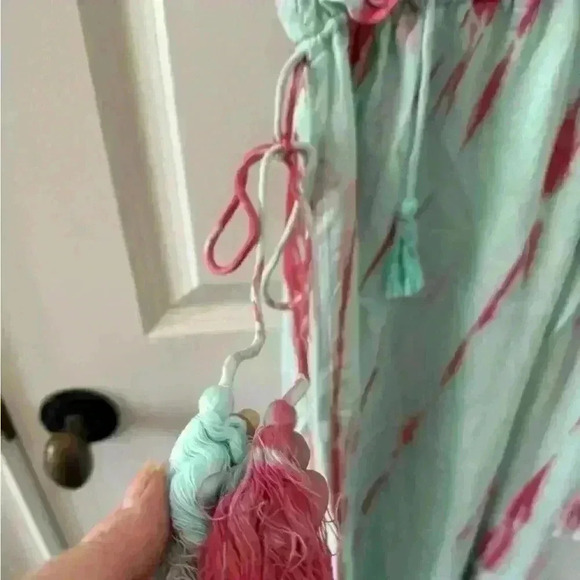 RAGA Leslie Tie-dye Smocked Midi Dress ~ Hand Dyed!!~ Adjustable Waist~ L~NWT! - Picture 3 of 9